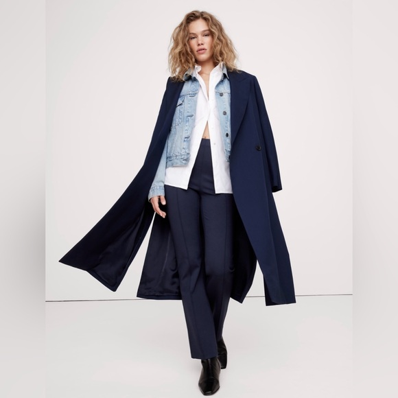 NWT! Banana Republic Navy Blue Crop Flare Everywhere Ponte Pant - Multiple 💛 - Picture 2 of 10